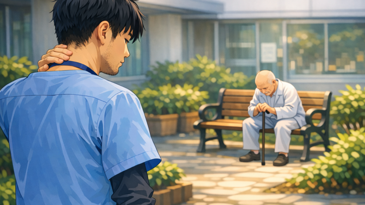 離棟した患者を思い返す男性看護師