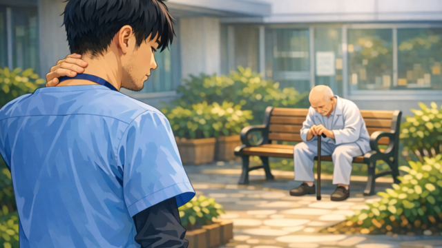 離棟した患者を思い返す男性看護師