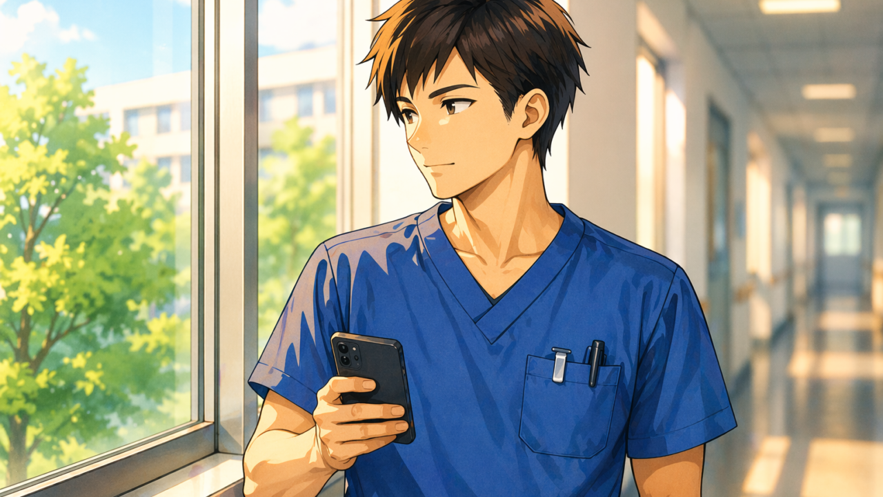 看護師が転職サイトを比較しているイメージ